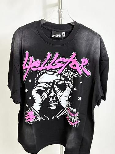 Hellstar Black & Pink Graphic T-Shirt