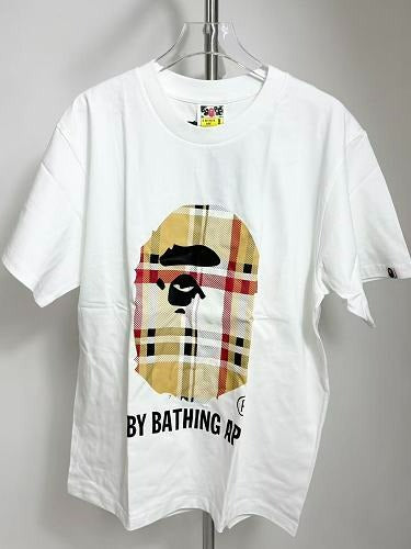 BAPE T-Shirt (White Plaid Graphic)