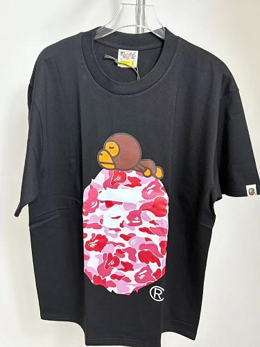 BAPE T-Shirt (Black Pink Graphic)