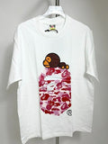 BAPE T-Shirt (White Pink Graphic)